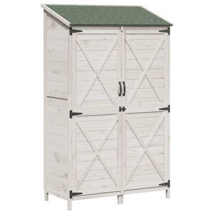 vidaXL Capanno da Giardino Bianco 106 x 56 x 176,5 cm