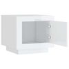 vidaXL Tavolino Salotto Bianco Lucido 51x50x45 cm in Legno Multistrato