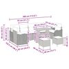 vidaXL Set Divano da Giardino con cuscino 10 pcs Beige e Crema