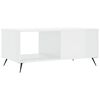 vidaXL Tavolino da Salotto Bianco Lucido 90x50x40 cm Legno Multistrato