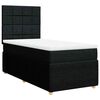 vidaXL Giroletto a Molle con Materasso Nero 90x190 cm in Tessuto