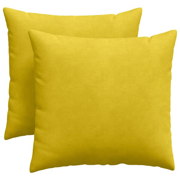 vidaXL Cuscini da Divano 2 pcs Giallo 45 x 45 cm Tessuto in Cords