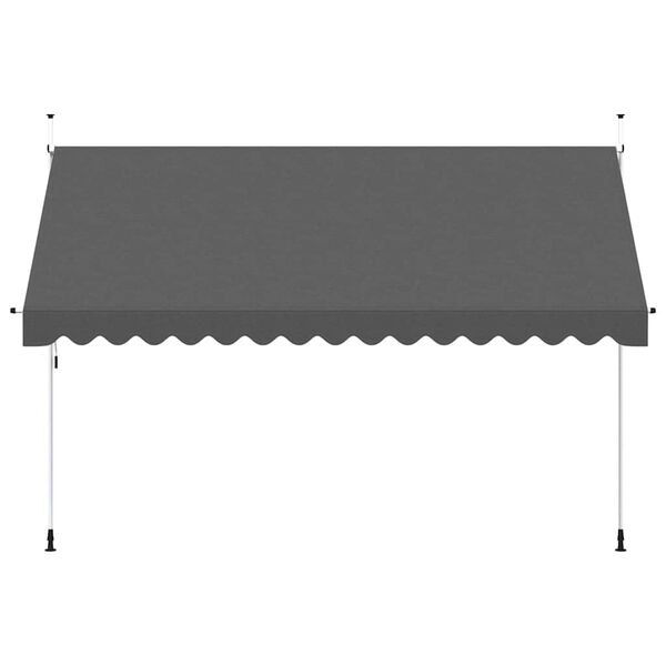 vidaXL Tenda da Sole Retrattile Manuale 400 cm Antracite