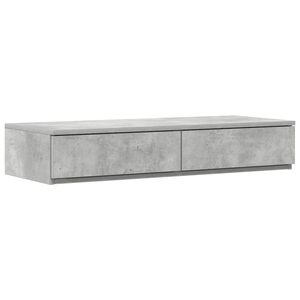 vidaXL Cassetti per letto Grigio cemento 100 x 36,5 x 16,5 cm