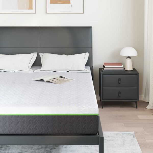 vidaXL Materasso Bianco e Grigio 140 x 200 cm Molle Insacchettate