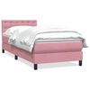 vidaXL Giroletto a Molle con Materasso Rosa 80x220 cm Velluto