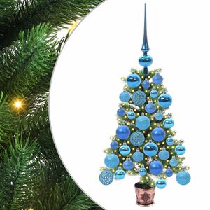 vidaXL Albero di Natale con 150 LED con supporto Verde 65 cm PE