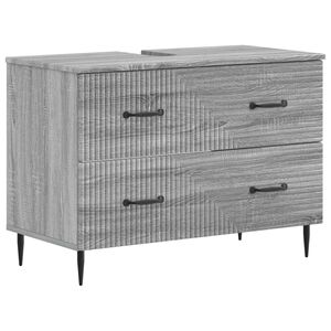 vidaXL Armadio per Lavabo da Bagno HAARLEM Sonoma grigio