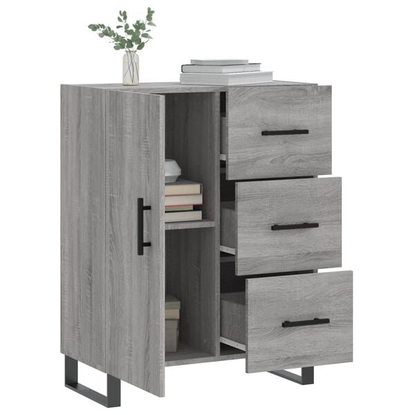vidaXL Credenza Grigio Sonoma 69,5x34x90 cm in Legno Multistrato