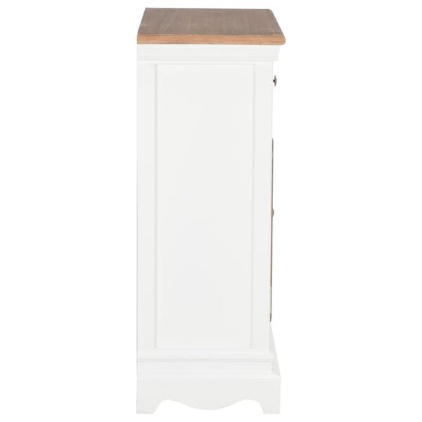 vidaXL Credenza Bianca 60x30x80 cm in Legno Massello