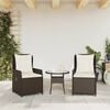 vidaXL Sedie da Giardino Reclinabili 2 pz Marrone Polyrattan