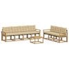 vidaXL Set di divani da esterno 8 pz Bianco e Beige