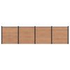 vidaXL Set di Recinzione 4 pz 699 x 186 cm WPC e Alluminio Marrone
