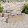 vidaXL Set Divano da Giardino con cuscino 8 pcs Beige polyrattan