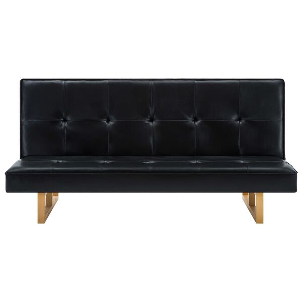 vidaXL Divano Letto in Similpelle Nero