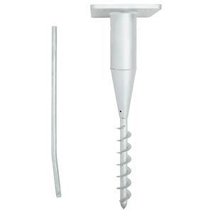 vidaXL Base per Ombrellone Interrata con Asta 16x16x52 cm in Acciaio