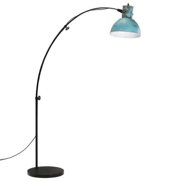 vidaXL Lampada da Terra 25 W Blu Anticato 150 cm E27