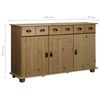 vidaXL Credenza 134x39x79,5 cm in Legno Massello di Pino
