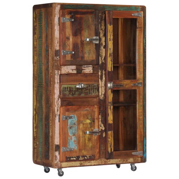 vidaXL Credenza 90x42x142 cm Legno Massello di Recupero