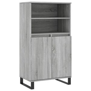vidaXL Credenza Grigio Sonoma 60x36x110 cm in Legno Multistrato
