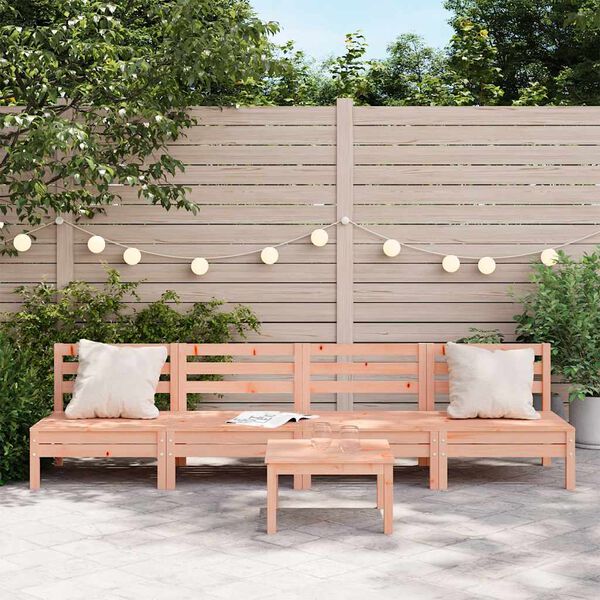 vidaXL Divani Senza Braccioli da Giardino 4pz Legno Massello Douglas