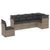 vidaXL Set Divano da Giardino 6 pz con Cuscini Grigio in Polyrattan