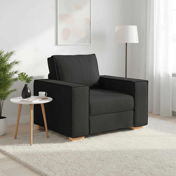 vidaXL Poltrona Divano Nero 100x78x84 cm Tessuto