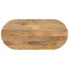 vidaXL Piano Tavolo 120x60x3,8 cm Ovale in Legno Massello di Mango