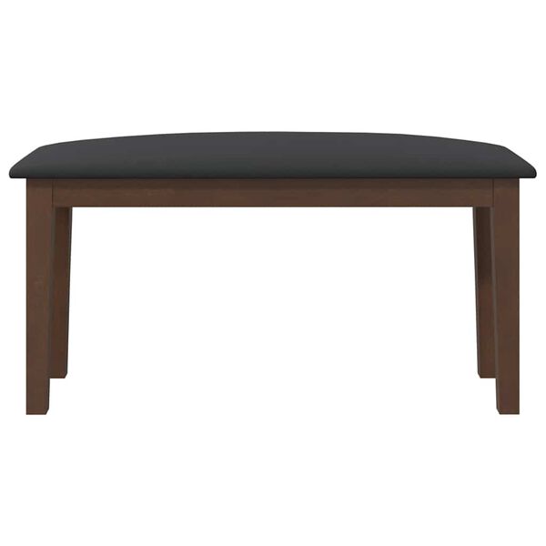 vidaXL Panca 90 cm Marrone in Legno Massello di Hevea