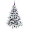 vidaXL Albero di Natale artificiale con 150 LED Bianco 150 cm PE e PVC