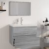 vidaXL Set di Mobili da Bagno Grigio Sonoma in Legno Multistrato