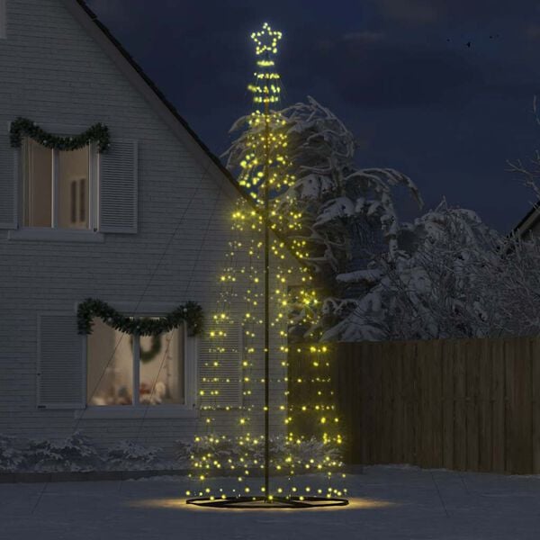 vidaXL Albero di Natale a LED 1534 LED Bianco Caldo 500 cm