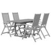 vidaXL Set da Pranzo per Giardino 5 pz in Legno Massello di Acacia