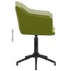 vidaXL Sedie da Pranzo Girevoli 2 pz Verde Chiaro in Velluto
