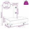 vidaXL Base per ombrellone Grigio 45 x 25 x 45 cm Granito