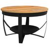 vidaXL Tavolino da Salotto &Oslash;68x43 cm in Legno Massello di Acacia