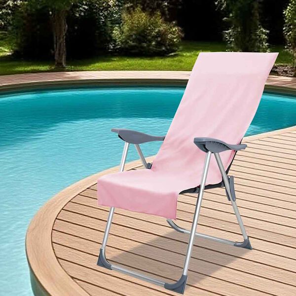 vidaXL Asciugamani per Sedia Outdoor 2 pcs Rosa 130 x 60 cm