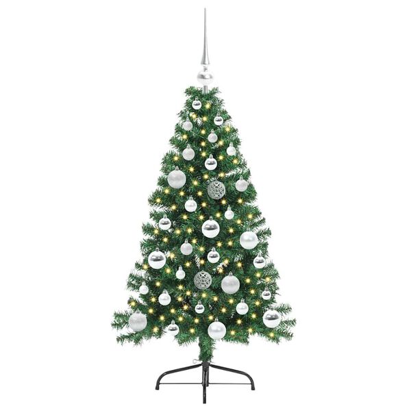 vidaXL Albero di Natale artificiale con luci integrate Verde 120 cm