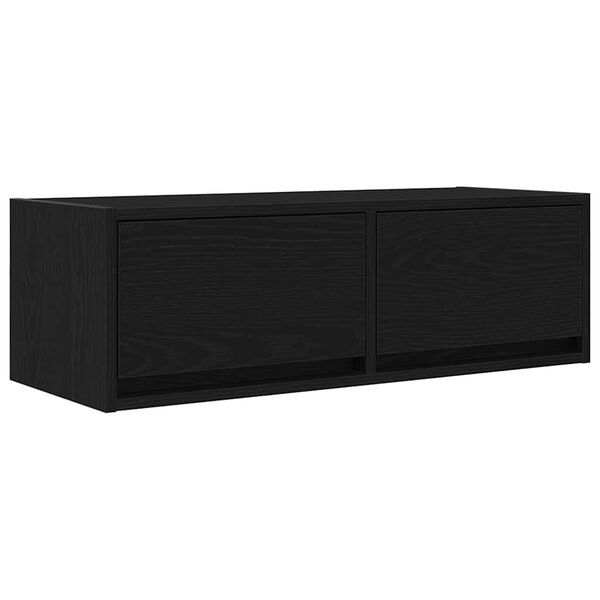 vidaXL Mobile Porta TV Rovere Nero 80x31x25,5 cm in Legno Multistrato