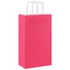 vidaXL Sacchetti di Carta 50 pz con Manici Rosa 21x11x36 cm