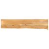 vidaXL Piano Tavolo Bordi Vivi 140x20x3,8cm in Legno Massello di Mango