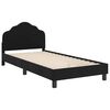 vidaXL Struttura letto bambini con testata Nero 80 x 200 cm Velluto