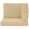 vidaXL Cuscino per divano da esterno 3 pcs Beige Poliestere