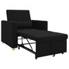 vidaXL Divano letto estraibile singolo Nero 90 x 165 x 87 cm Tessuto
