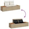 vidaXL Set Divano da Giardino 6 pcs Beige polyrattan