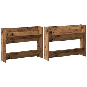 vidaXL Mobile per scarpe 2 pcs Legno vecchio 80 x 18 x 60 cm