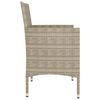 vidaXL Set Sedie da Giardino con Poggiapiedi 4 pz in Polyrattan Beige