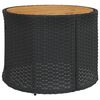 vidaXL Set Divani da Giardino Semicircolare 3 pz in Polyrattan Nero