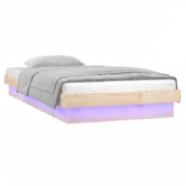 vidaXL Giroletto con LED 100x200 cm in Legno Massello