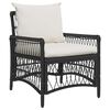 vidaXL Sedia da Giardino con cuscino Nero 73 x 61 x 77 cm polyrattan